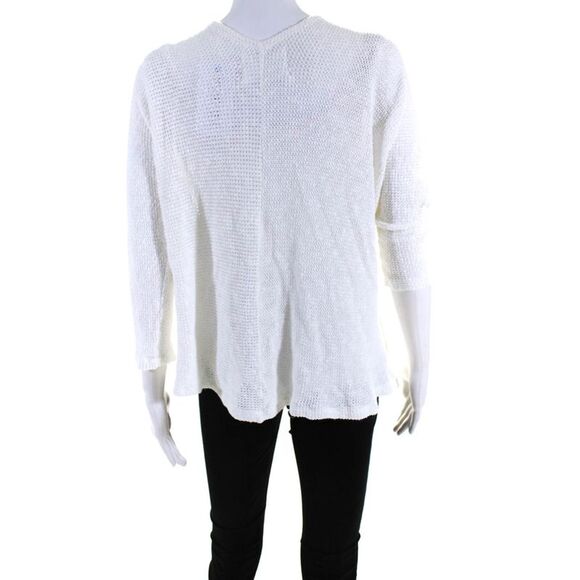 Velvet for Calypso St. Barth Women's Open Front Knit Cardigan White Size XS - Picture 3 of 4